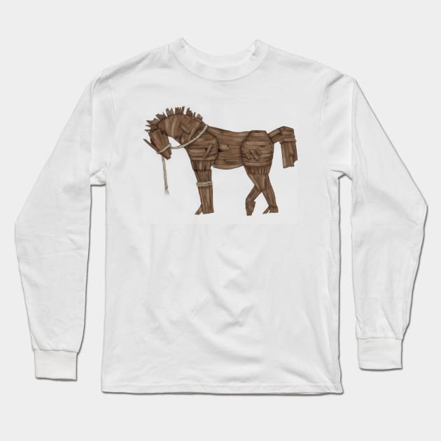 Trojan horse Long Sleeve T-Shirt by Fear1ing